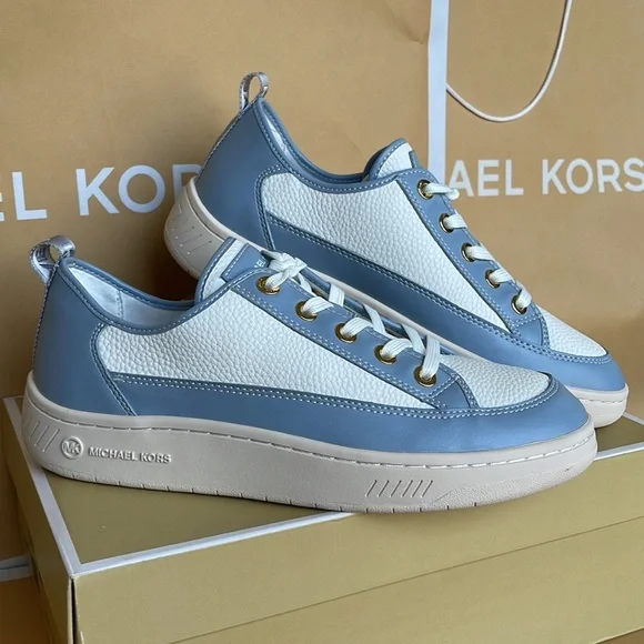 MICHAEL KORS SHEA LACE UP
FAUX LEATHER
49F3SHFS1L
PALE BLUE 
NEW - Picture 12 of 16
